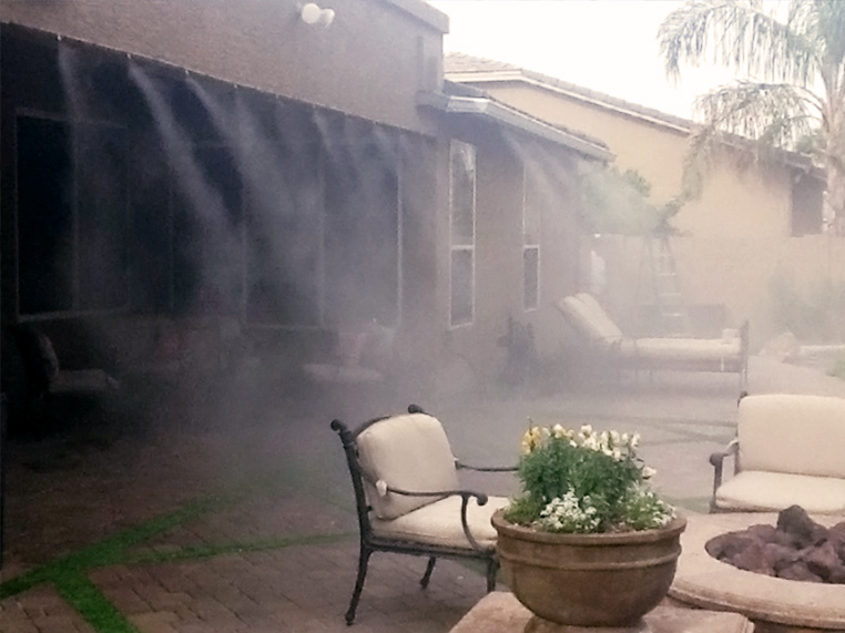 Residential patio misting